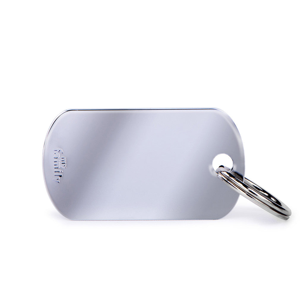 My Family Small Chrome Military Pet ID
