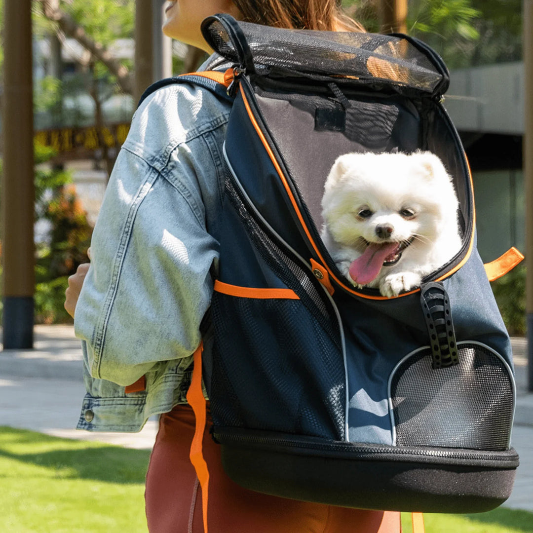 Ibiyaya Ultralight Backpack Dog/Cat Pet Carrier - Navy Blue