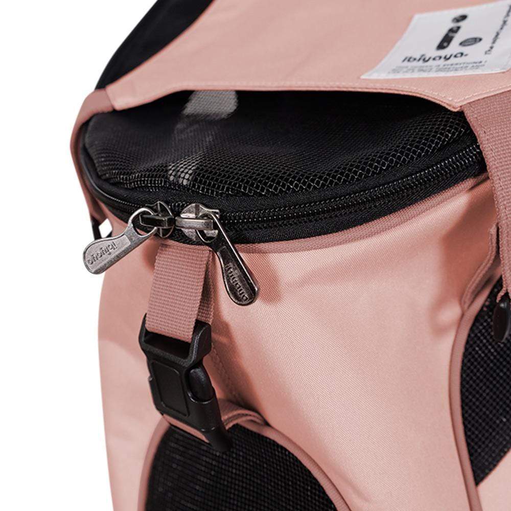 Ibiyaya Ultralight Backpack Dog/Cat Pet Carrier - Coral Pink