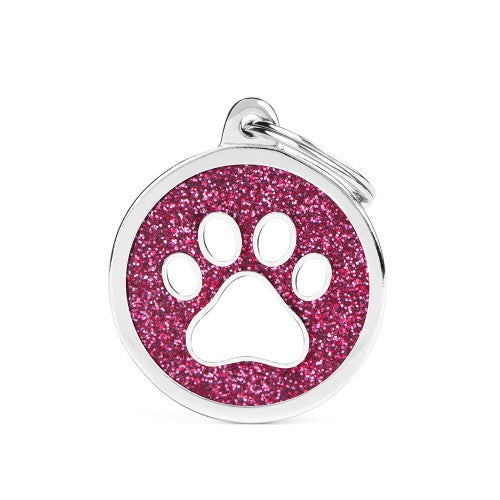 My Family Shine Pink Circle With White Paw