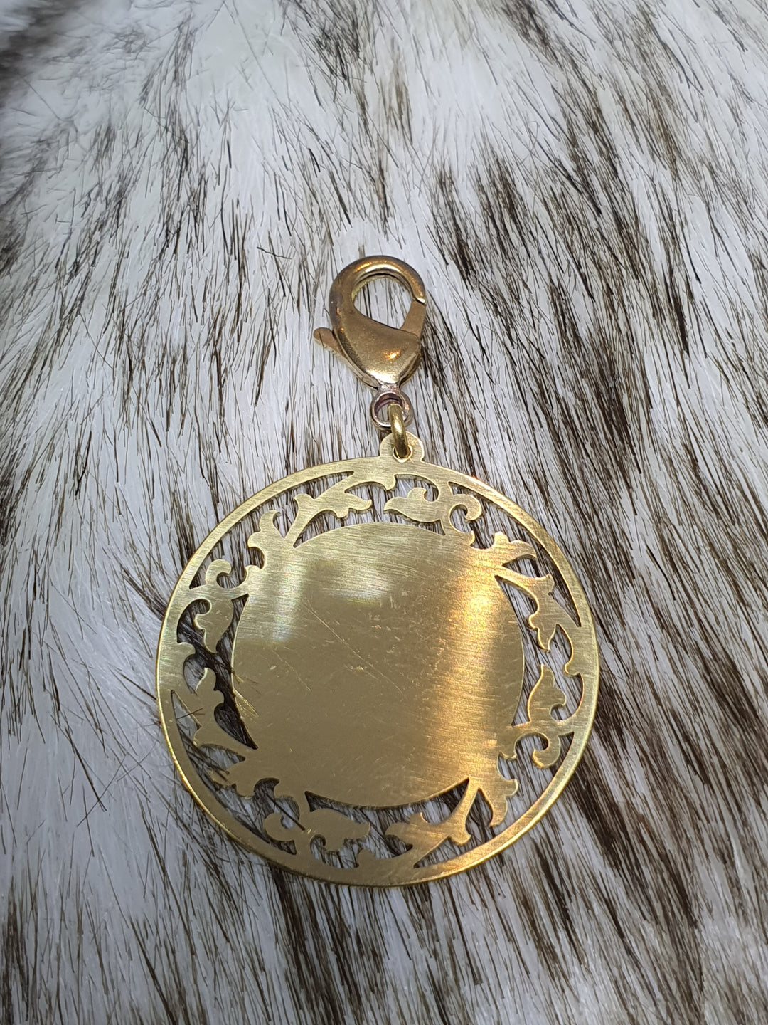 ID TAG - FLORENTINE - INDIVIDUALLY HANDMADE BRASS DOG/CAT ID TAG