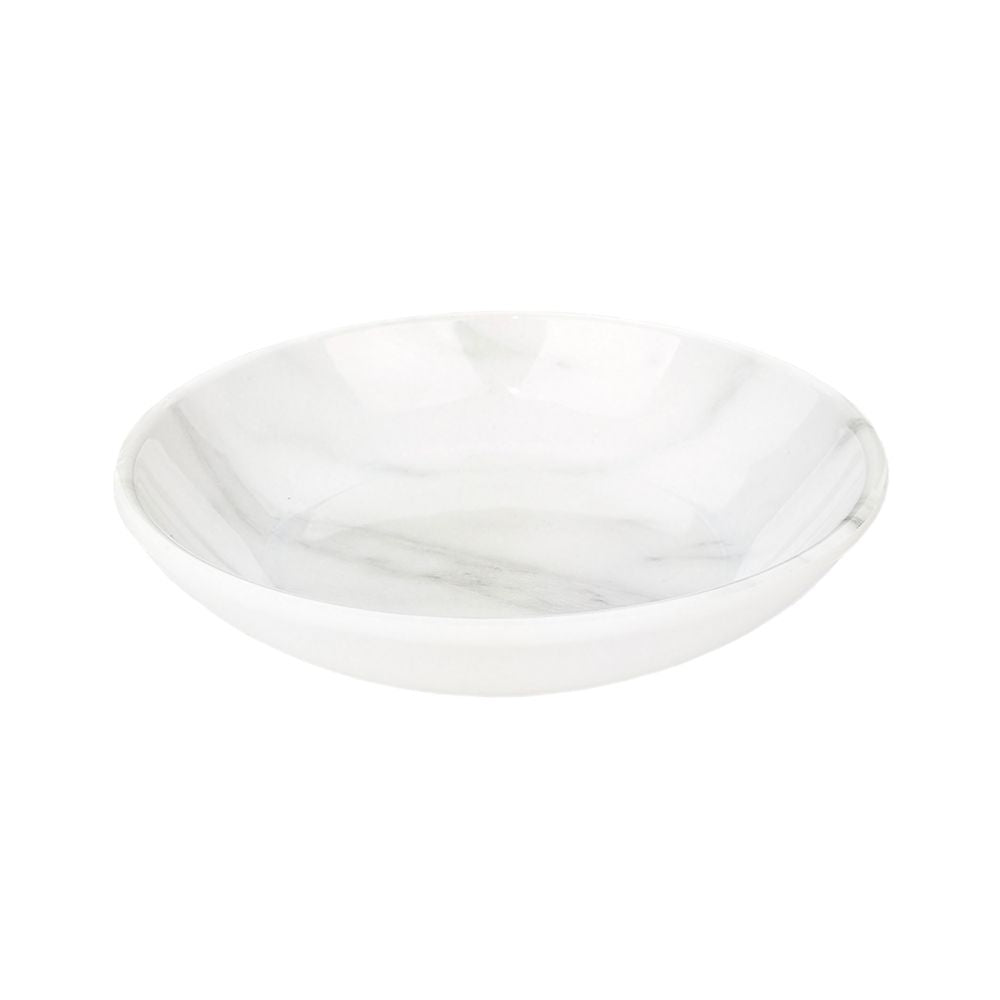 Barkley And Bella White Marble Saucer