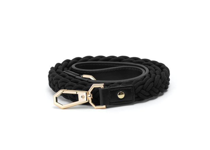 BRAIDED DOG LEASH - BLACK