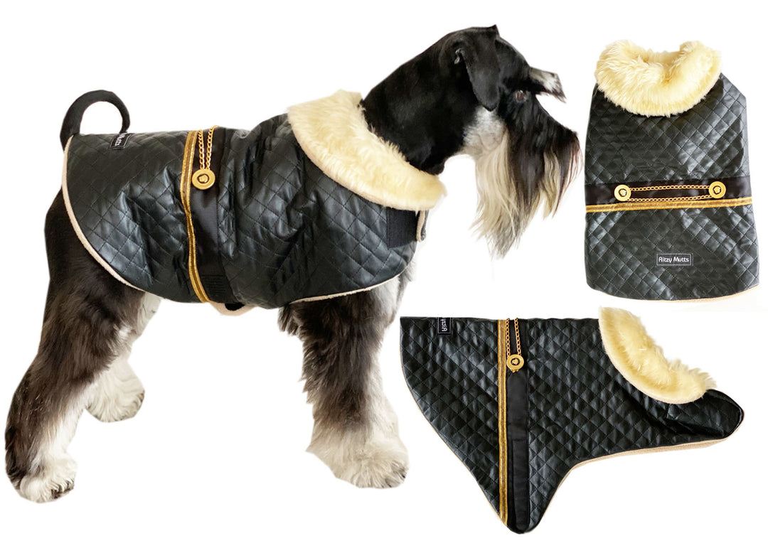 Dog Coat - The Ritz Collection Black Noir Lux Pets