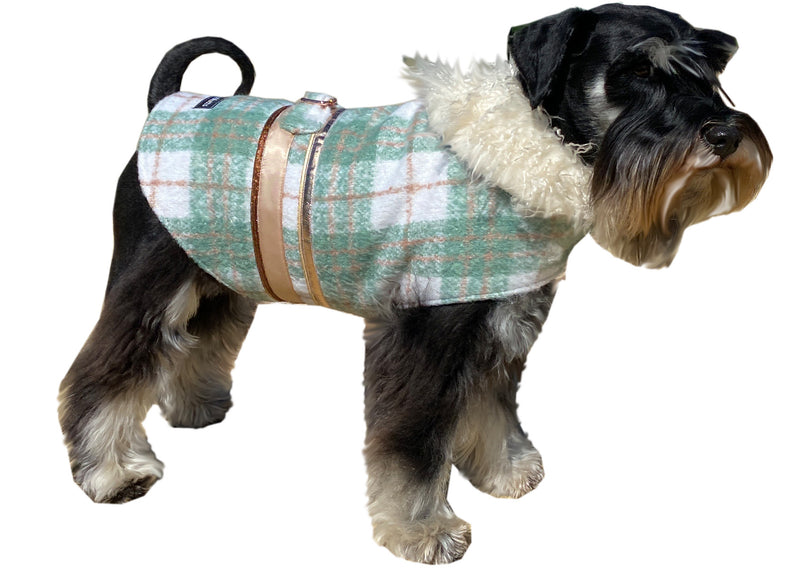 Dog Coat - The Ritz Collection Green Plaid - Lux Pets