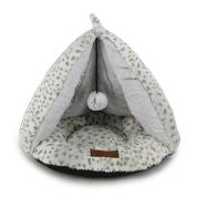 Cattitude Snow Leopard Teepee Cat Bed