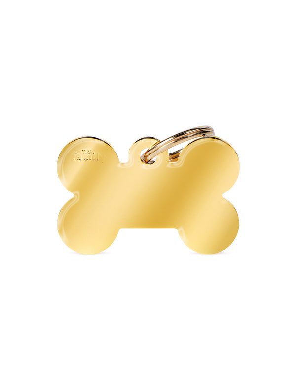 My Family Big Gold Brass Pet ID