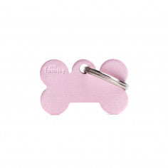 My Family Small  Aluminium Pink Bone Pet ID