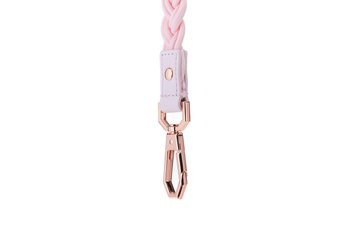 BRAIDED DOG LEASH - PINK