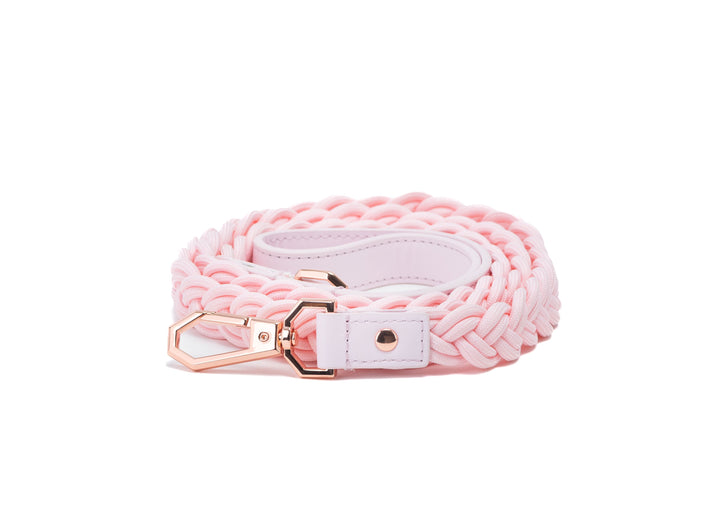 BRAIDED DOG LEASH - PINK