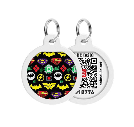 WauDog DC Comic Superman Leather Collar and free Smart ID Tag