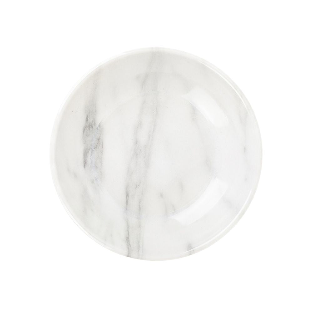 Barkley And Bella White Marble Saucer