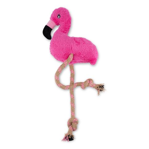 Beco Dual Material Flamingo Dog Toy