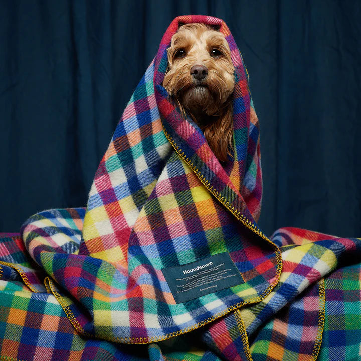 Dog Blanket Pure Wool Grevillea Check - Houndsome