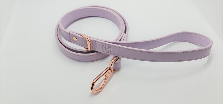 Leather Dog Leash - Lilac