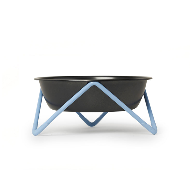 Bendo Meow Cat Black Bowl with Blue Stand