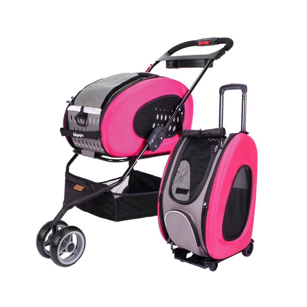 IBIYAYA EVA 5-IN-1 COMBO PET CARRIER HOT PINK