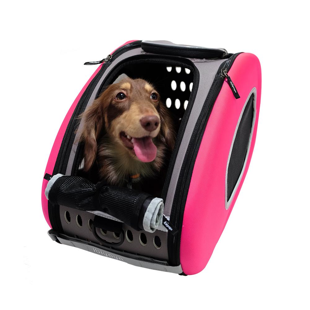 IBIYAYA EVA 5-IN-1 COMBO PET CARRIER HOT PINK