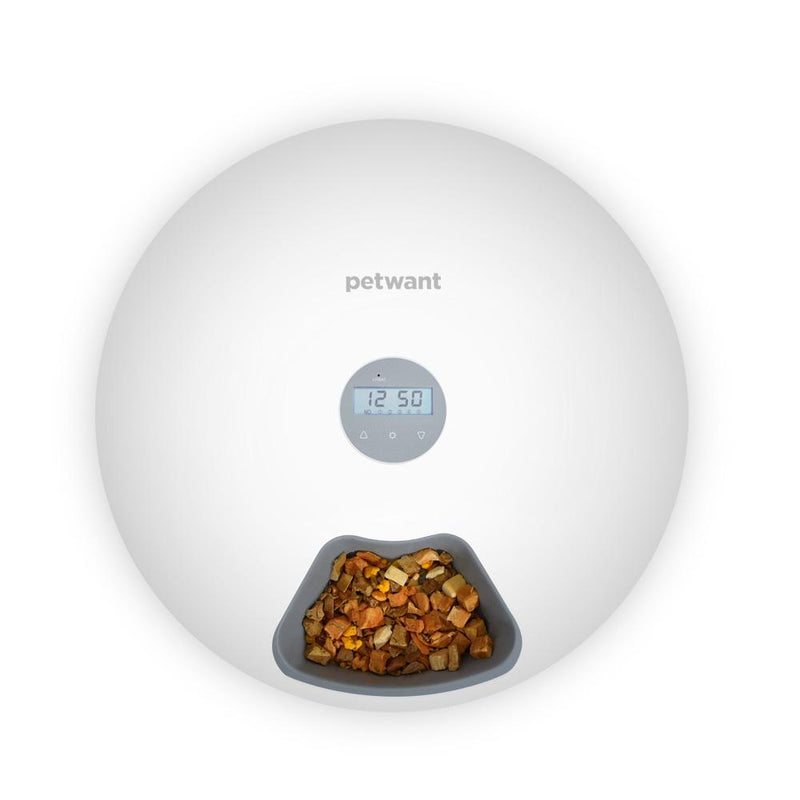 Petwant Automatic Pet Feeder 6-Meals White