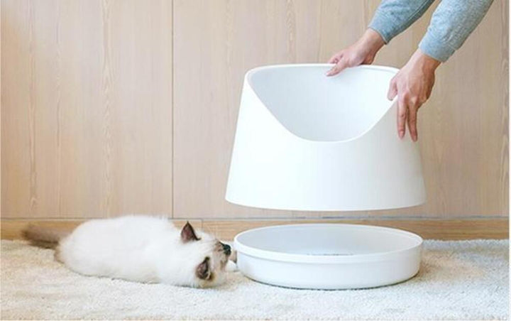 PIDAN SNOW MOUNTAIN CAT LITTER BOX WHITE