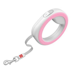 WauDog ROUND RETRACTABLE LEASH - WHITE, PINK, BLUE