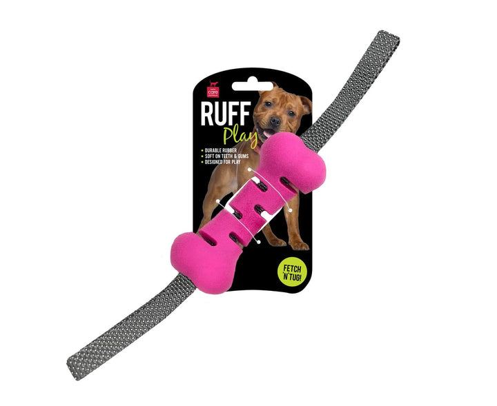 Ruff Play Fetch and Tug Bone - Pink