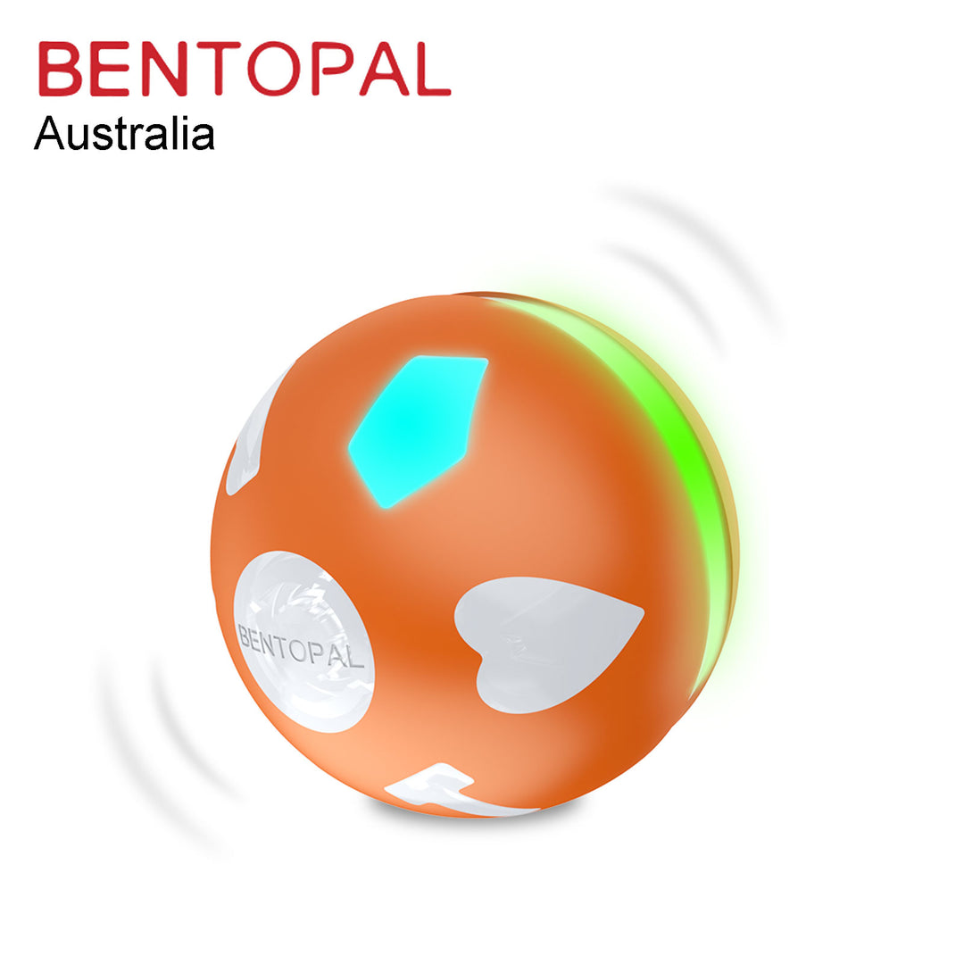 Bentopal Colourful LED Self-Rolling Smart Ball for Dog and Cats - Blue