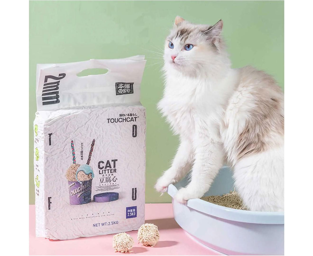 Cat Litter Touchcat Dissolvable Absorbent/Clumping/Scented/Flushable Pet Cat Litter 2.5kg TOUCHCAT